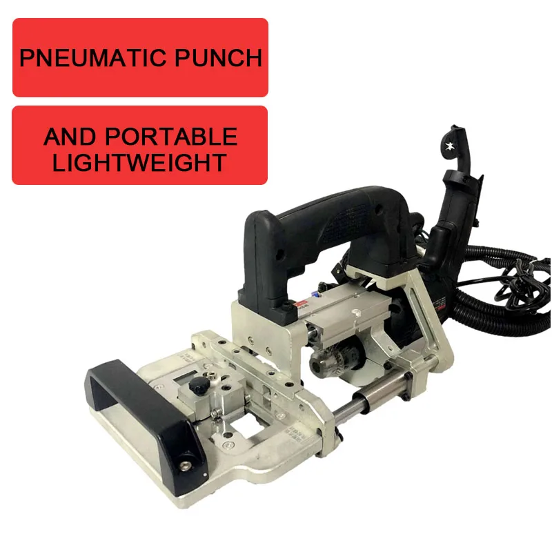 Portable panel furniture pneumatic side hole drill