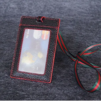 

Hot Simple Fashion Portable Genuine Leather Student ID Card Case Holder Credit Card Cover Bus Card Case Free Shipping
