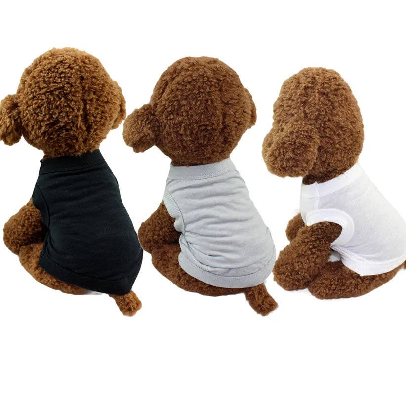 Одежда для питомцев и собак, однотонный жилет для маленьких собак, майка без рукавов, летняя одежда для собак и щенков 71205