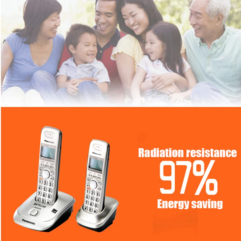 DECT6.0 المنزل هاتف لاسلكي سماعة الهاتف اللاسلكي مع المتصل ID Handfree الداخلي الداخلي الإنجليزية اسبانيا اللغة للمنزل