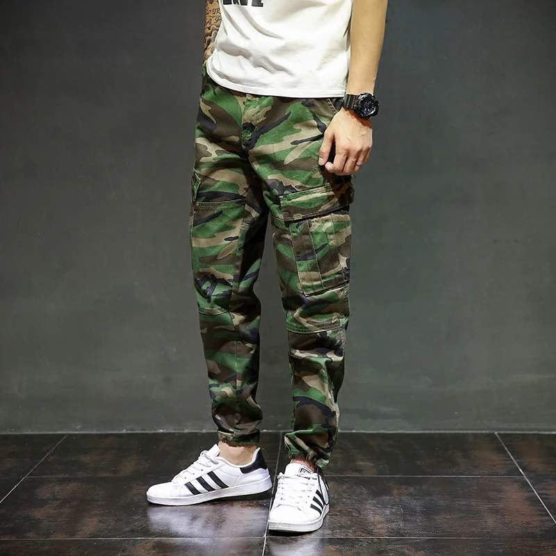 High Street Fashion Mens Jeans Jogger Pants Camouflage Denim Ankle Banded Pants Brand Streetwear Youth Skateboard Tied Pants High Street Fashion Mens Jeans Jogger Pants Camouflage Denim Ankle Banded Pants Brand Streetwear Youth Skateboard Tied Pants