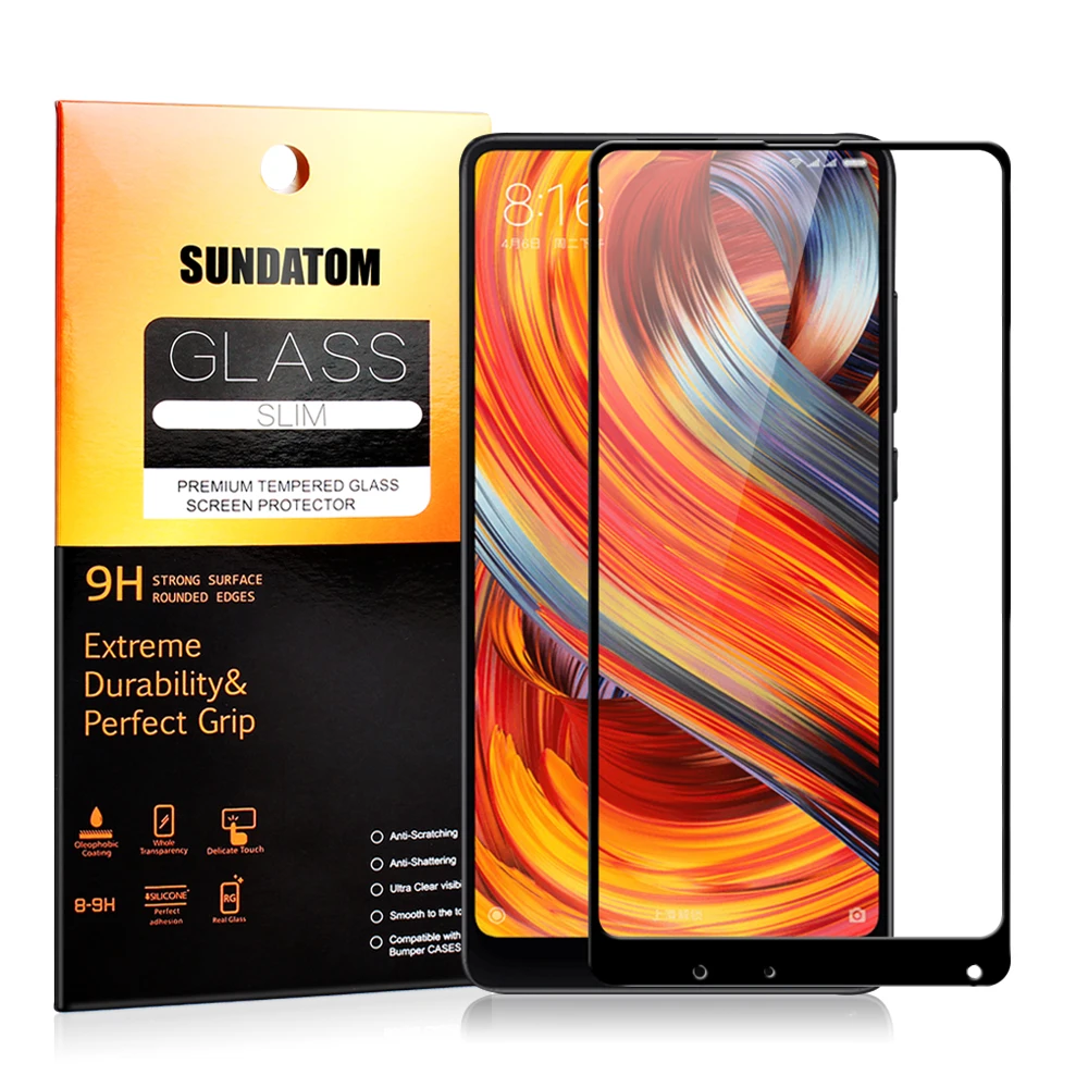 Для Xiaomi mi x 2 S Экран Full Cover SUNDATOM Стекло 3D изогнутые края Защитная пленка для xiaomi Mi x2 |