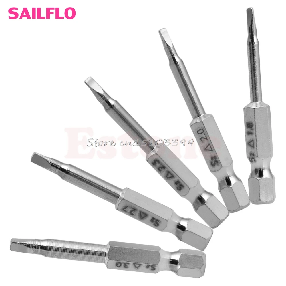 

5Pcs/Set Magnetic Triangle Head Screwdriver Bits S2 Steel 1/4 Hex Shank 50mm #G205M# Best Quality