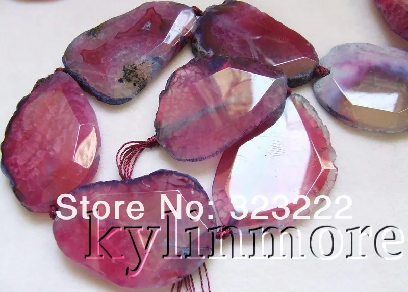 

40x60mm natural purple fancy stone Beads DIY