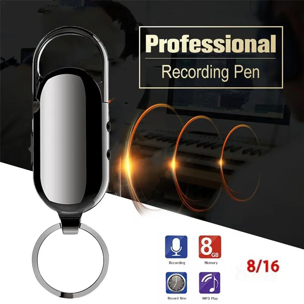 

Automatically Encrypted Keychain Voice Control Recording Voice Recorder Professional HD Noise Reduction Ultra-Long Standby Time