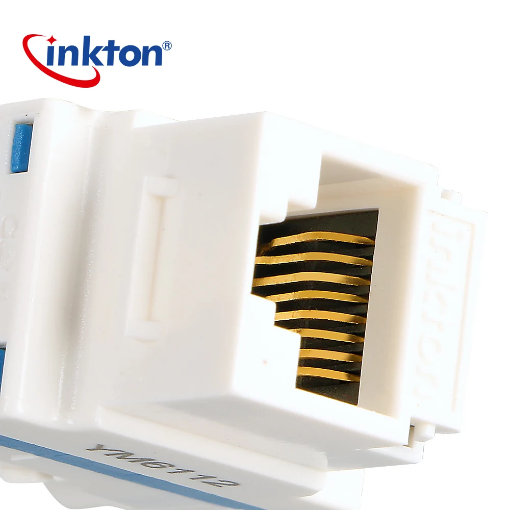 Inkton Cat6 UTP Keystone Jack RJ45 инструмент разъем позолоченный модуля анти-пыли Pass-Through сетевой модуль