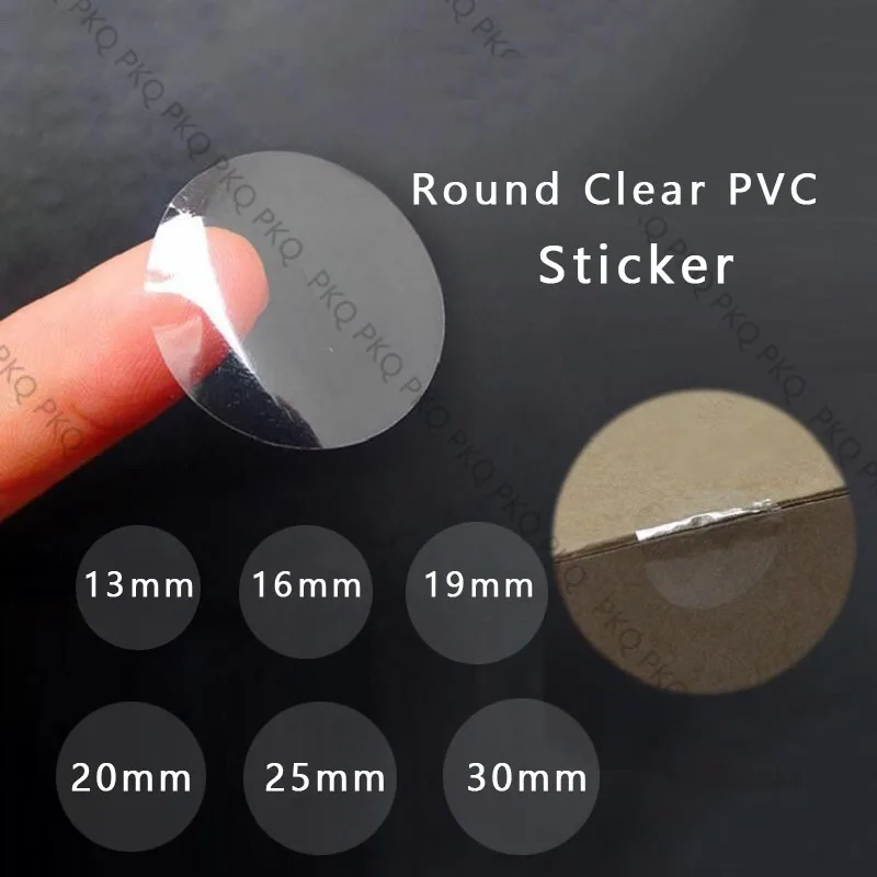 

Transparent Round Shaped DIY 13 16 19 20 25 30 mm Multi-function Sticker for Gift Packaging Clear Self Sealing Stickers 9/18