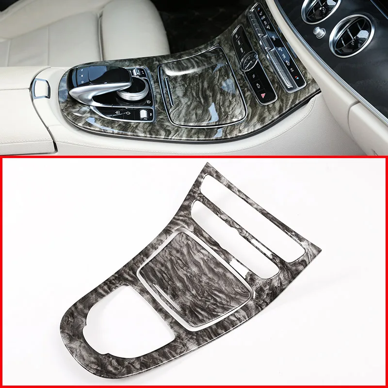 

Marble Grain Style Center Console Gear Panel Frame Cover Trim For Mercedes Benz E Class W213 2016-2018 Auto Accessories