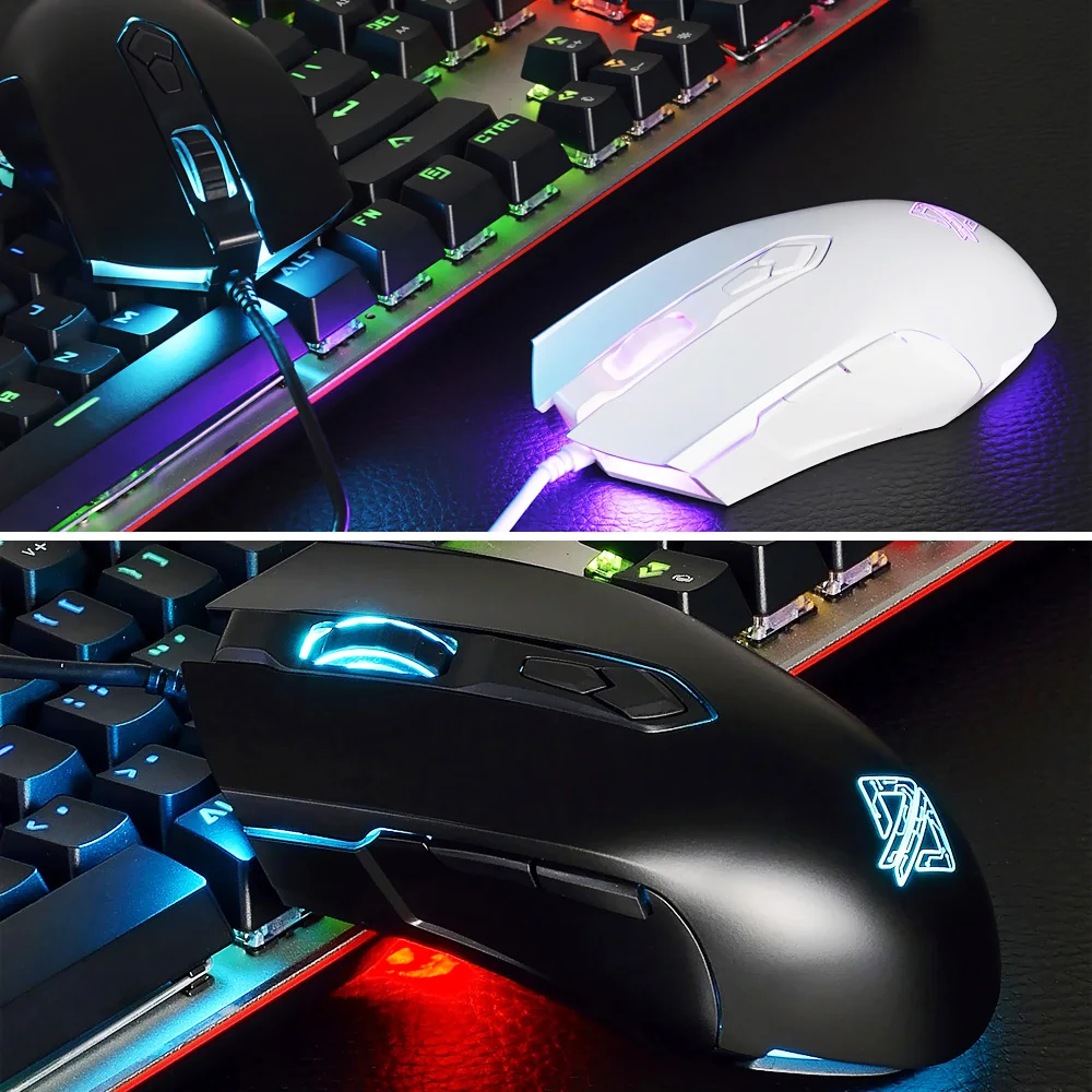 Ajazz AJ52 7 режимов RGB с подсветкой 2 хорошо продуманные боковые кнопки Проводная