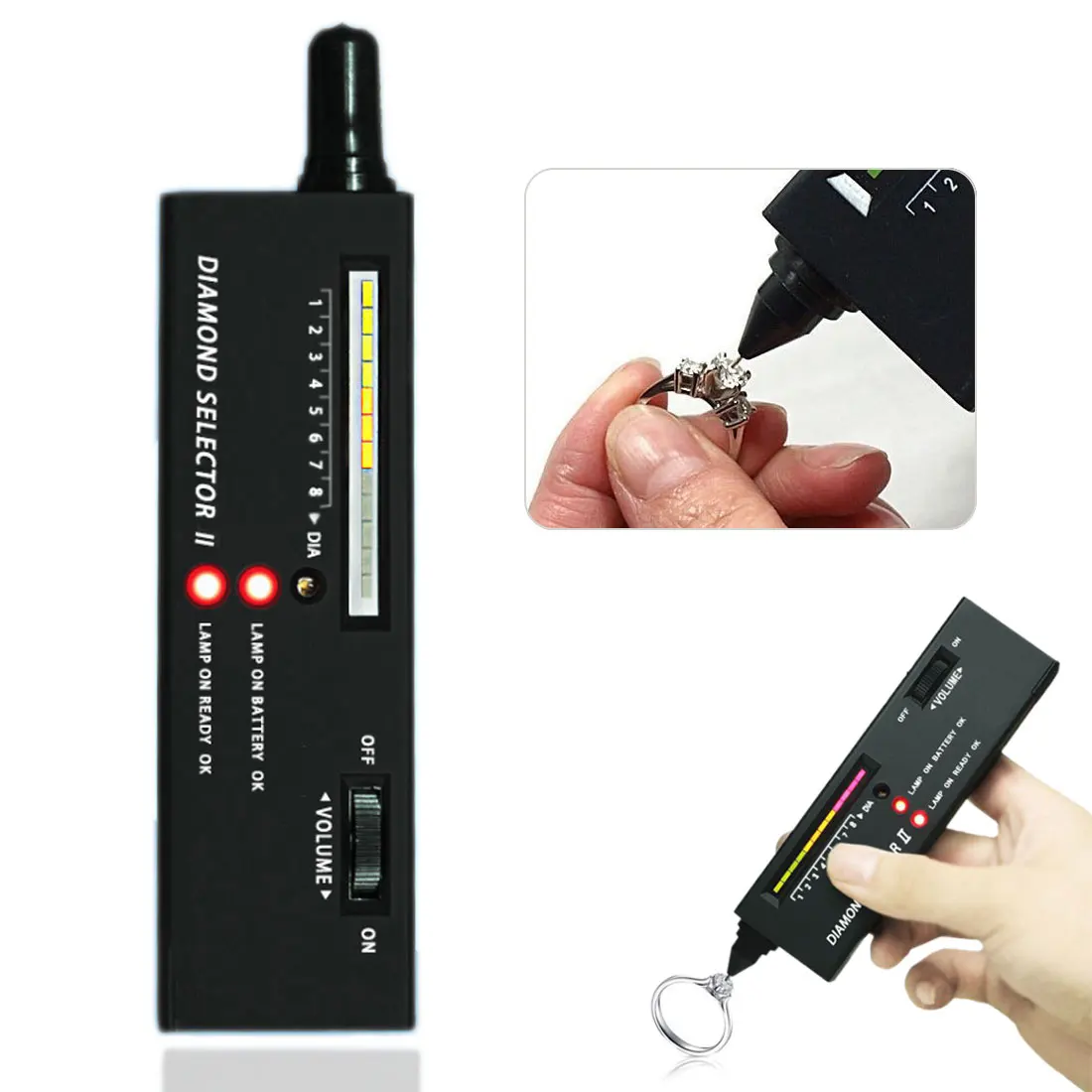 

V2 Professional High Accuracy Diamond Tester Gemstone Gem Selector Jewelry Watcher Tool LED Diamond Indicator Test Pen