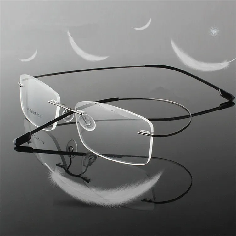Титановые ультра-светильник без оправы очки для чтения+ 1+ 1,5+ 2+ 2,5+ 3+ 3,5+ 4 очки без оправы для chteniya sin montura gafas de lectura