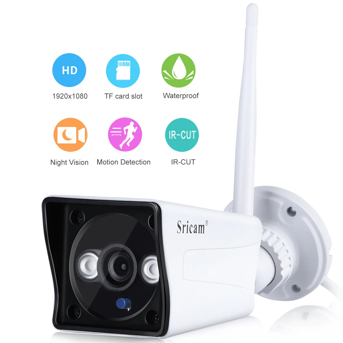 Sricam ночная версия 1080P HD ip-камера беспроводная Wifi камера CCTV безопасности наружная Водонепроницаемая интеллектуальная ip-камера TF слот