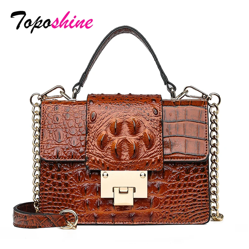 

Crocodile Pattern Handbag Female New Fashion Lock Lock Shoulder Bag Casual Wild Messenger Bag