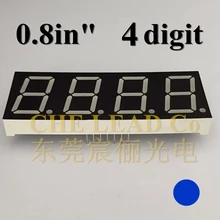 Синий 7 сегментный 0," 0.8in светодиодный дисплей 71,6*25,8*8,5 мм Nixie трубка 0,8 дюймов 4 Бит Цифровой трубка commom катод