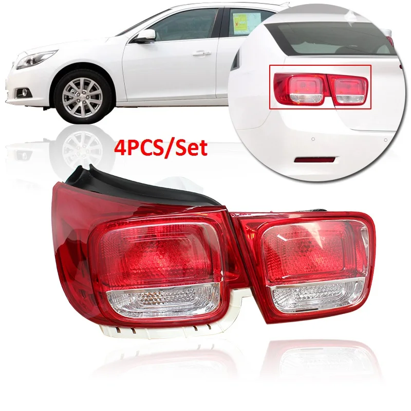 

CAPQX 4PCS/Set Rear Brake Light Tail Light For Chevrolet Malibu 2012-2015 Stop light tail lamp taillight taillamp