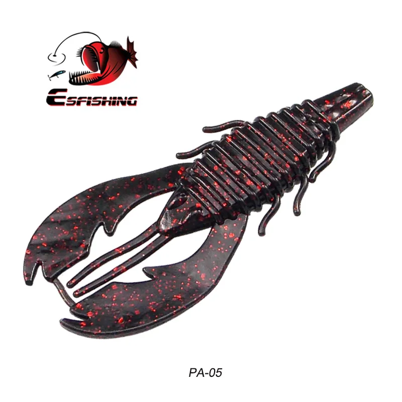 ESFISHING профессиональная приманка Bobby Fatty Craw 6 шт. 100 мм Рыболовная Приманка Мягкая приманка Pesca воблеры Джеркбейт приманка для джигинга - Цвет: PA05