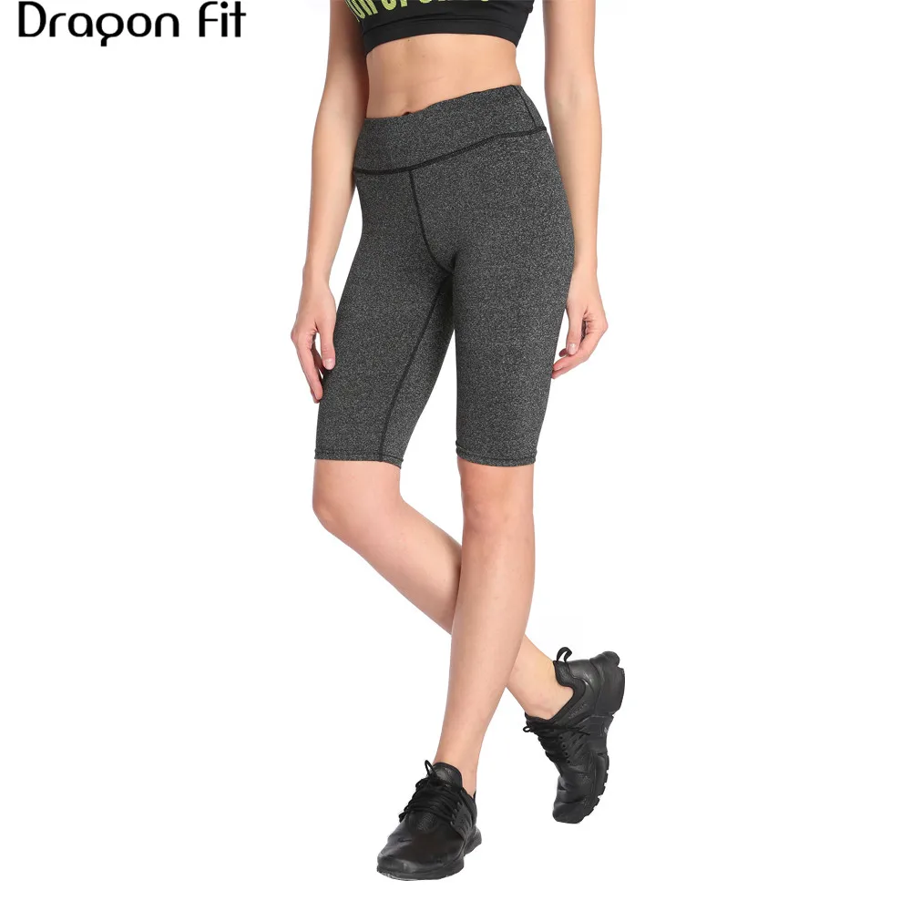 Женские эластичные колготки Dragon Fit спортивные шорты для йоги фитнеса бега|yoga shorts