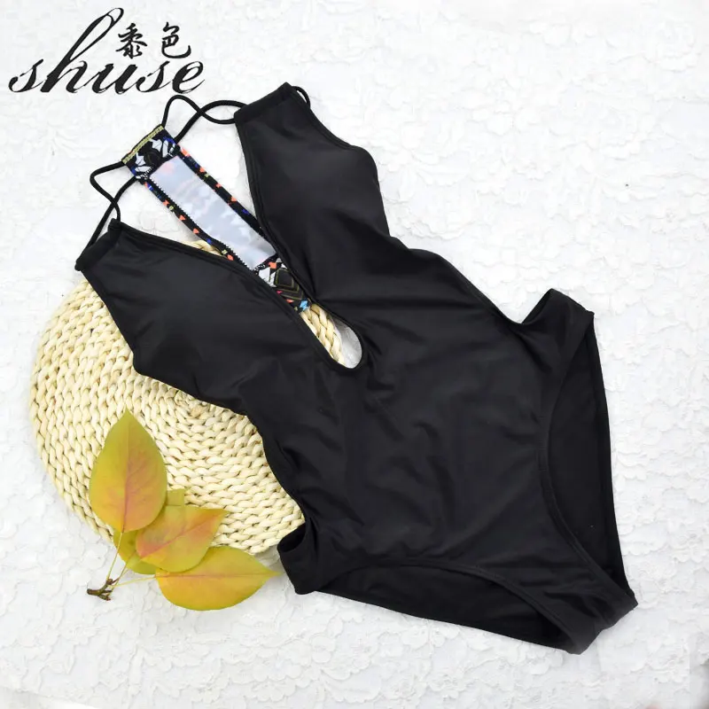 

Bandage Swimsuit One Piece Swimsuit Women Push Up 2XL Plus Size Hatler Swimwear Monokini Female Backless Bodysuit Bating Suit