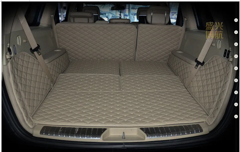 Хорошо! Специальные материалы ствола для Mercedes-Benz GL 350 7 мест водонепроницаемый кожа ковры для Benz GL 350- 2013