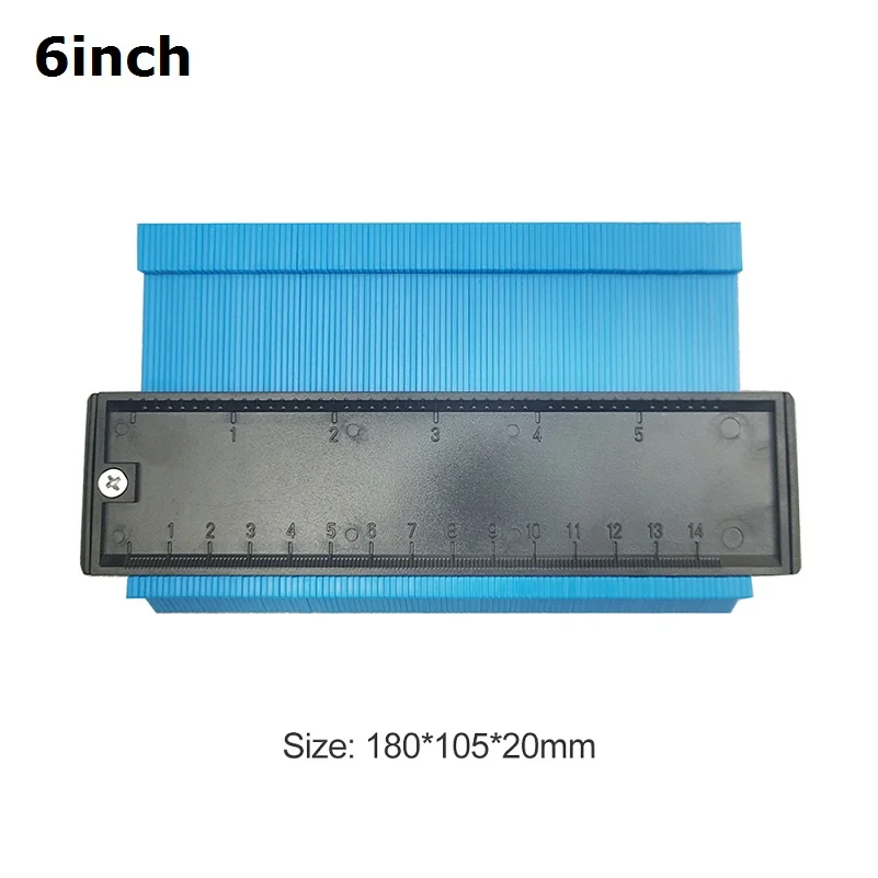 6inch blue Пластиковый профиль копировальный Калибр контурный Калибр Дубликатор контурная шкала шаблон деревянные маркировочные инструменты плиточный ламинат плитка общий инструмент - Цвет: 6inch blue
