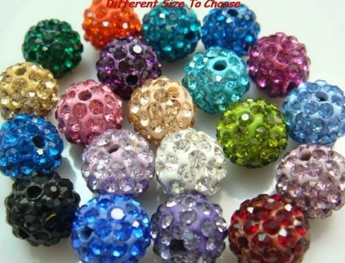 Fasion! High Quality 300pcs/lot 10mm blue Micro Pave CZ Disco Ball Beads crystal o4535 | Украшения и аксессуары