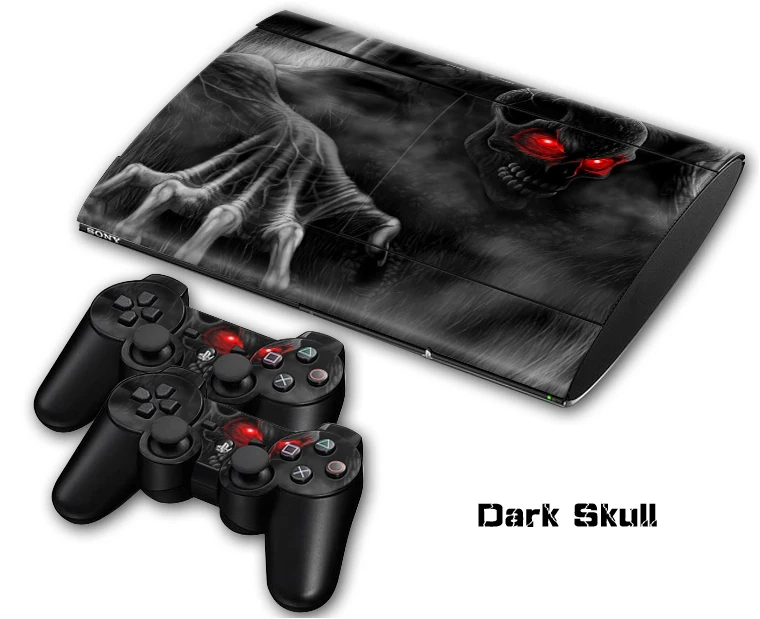 

Good design PVC Skin Sticker for Ps3 super slim 4000 Console and Controllers stickers