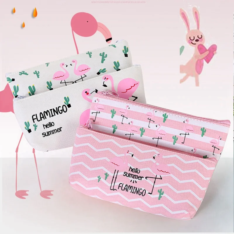 

New Canvas Pencil Case Stationery Bag School Pen Storage Pouch Makeup Organizer