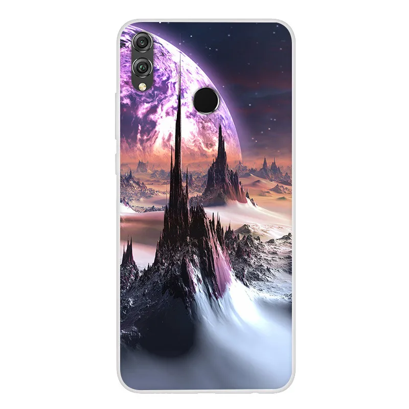 Чехол для Honor 8X 6 5 дюйма чехол Huawei мягкий из ТПУ с принтом космической планеты 8 X X8
