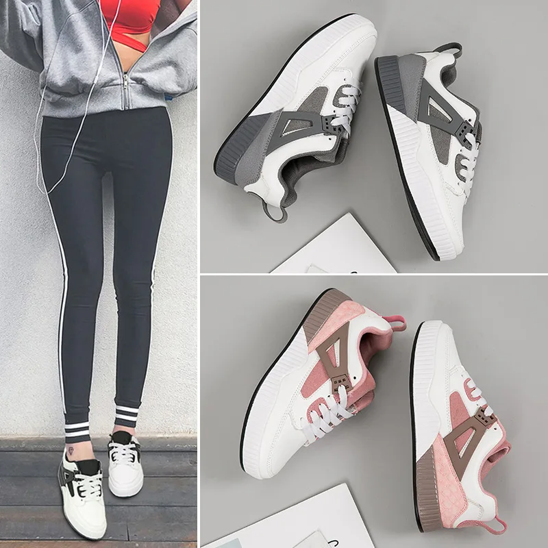 JINBEILEE Spring and Autumn Edition New Female Skateboard Shoes Sports Casual Shoes Fashion Small White Shoes Women