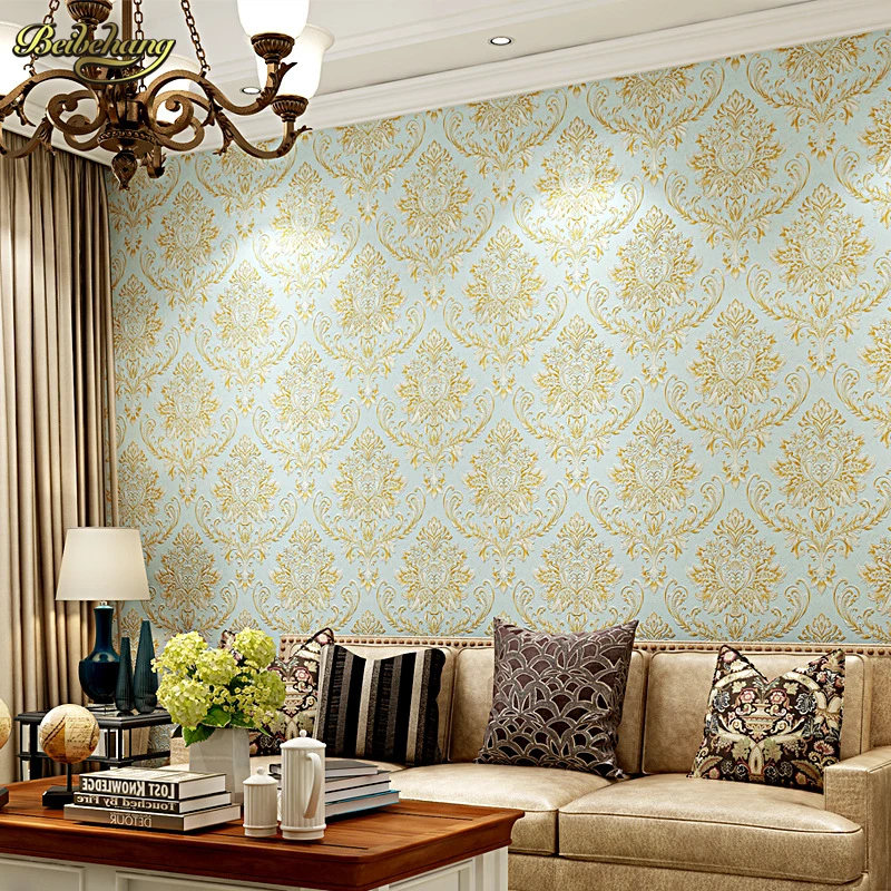 

beibehang papel de parede 3D Wallpaper Damask European Wallpaper roll Wall Covering Backdrop Textured Wall Papers Home Decor