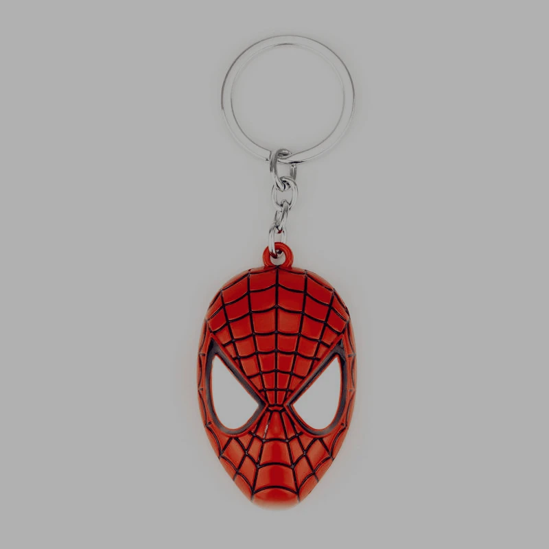 

Super Hero Spiderman Spider Man Gold Silver Metal Keychain Pendant Key Chain Chaveiro Key Ring with retail box Gift