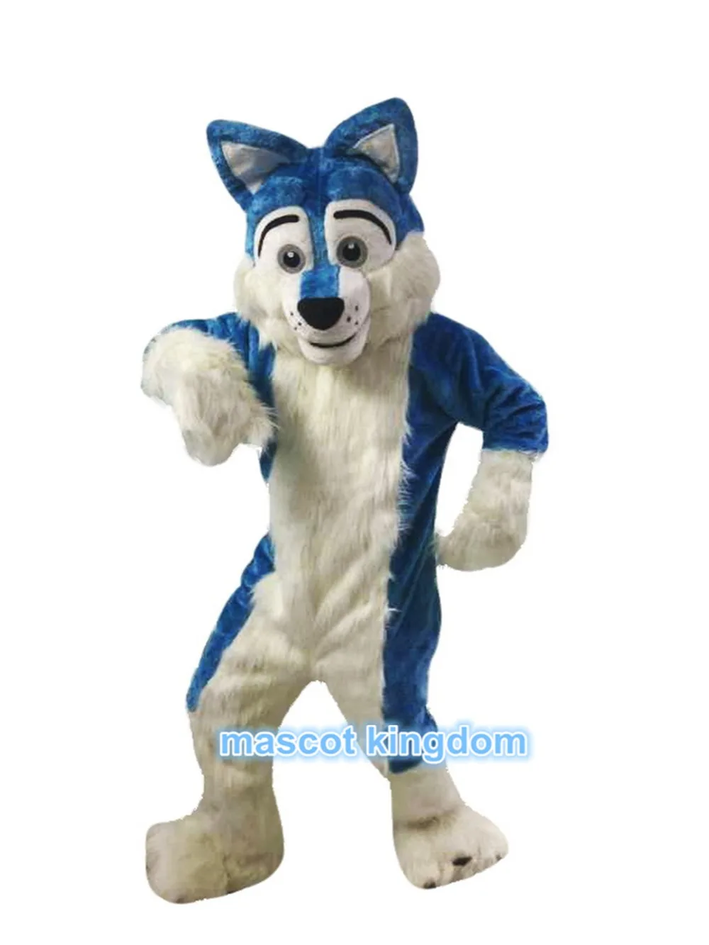 

High Quality Blue Husky Dog Mascot Costume Wolf Fox Christmas Party Cosplay Fancy Dress Outfit Adult Size