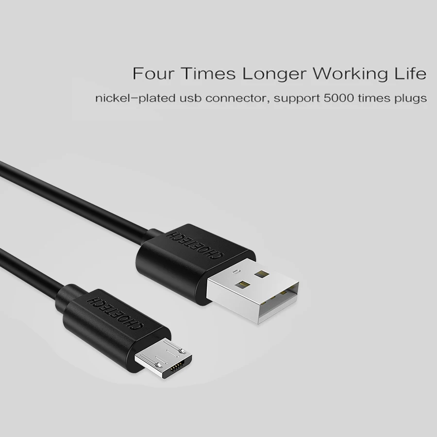 CHOETECH Micro USB кабель 2.4A Быстрая зарядка USB кабель для передачи данных мобильный телефон зарядный кабель для samsung huawei Android планшет кабель