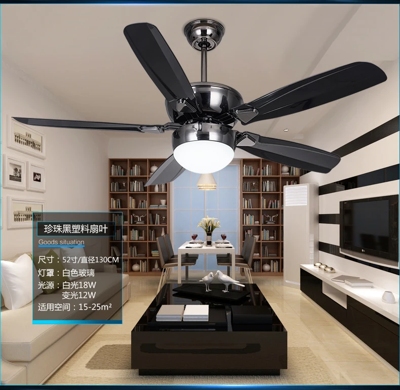 DC inverter LED fan light ceiling chandelier minimalism ...