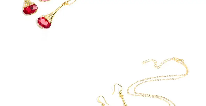 AYAYOO Gold Color Jewelry Sets For Women African Beads Jewelry Set Nigerian Wedding Fashion Necklace Set Jewellery Party Gift (2)