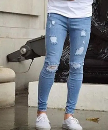 fake ripped jeans mens