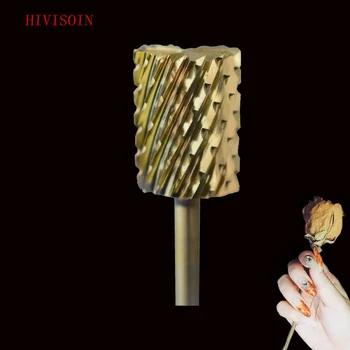 

1pcs HIVISOIN Carbide Nail Drill Bit - Big Pink&White Bit - F (60029100) Gold