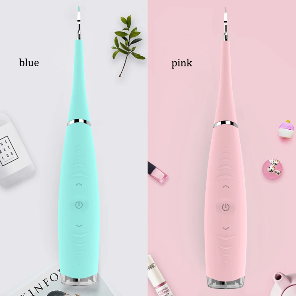 

Portable Electric Sonic Dental Scaler Tooth Calculus Remover Tooth Stains Tartar Eraser Home Use Toothwash Tool Blue /Pink