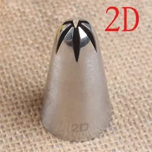 #2D Rose Flower Cream Piping Nozzles Large Size Stainless Steel Cupcake Nozzles Baking Decoration Pastry Tools