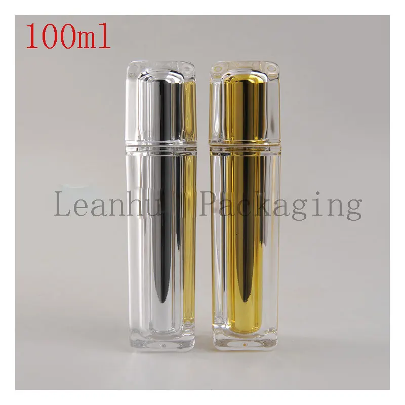 acrylic diy emulsion Cosmetic Personal Care 100ml Acrylic Bottle,Women's Gold/silver Pump Emulsion Jars Cream acrylic diy emulsion Cosmetic Personal Care 100ml Acrylic Bottle,Women's Gold/silver Pump Emulsion Jars Cream