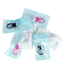 100 шт., кольцевые чашки для тату, инструменты, микроблейдинг, пигментный держатель, Перманентный макияж, одноразовые чернила для тату, чашки с Sponge-C0