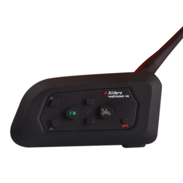 Vnetphone V4C Full Duplex 1200M Football Referee Soccer Earhook Bluetooth Intercom Monaural Earphone Headset Headphone with FM