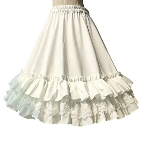 

New Sweet Lolita Chiffon Lace Long And Short Tutu Fish Bone Petticoat Skirt