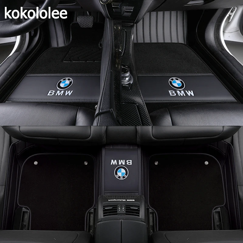 Kokololee coche personalizado alfombras de piso para BMW modelo X3 X1 X4 X5 X6 Z4 525 520 f30 f10 e46 e90 e60 e39 e84 e83 estilo de coche - 1