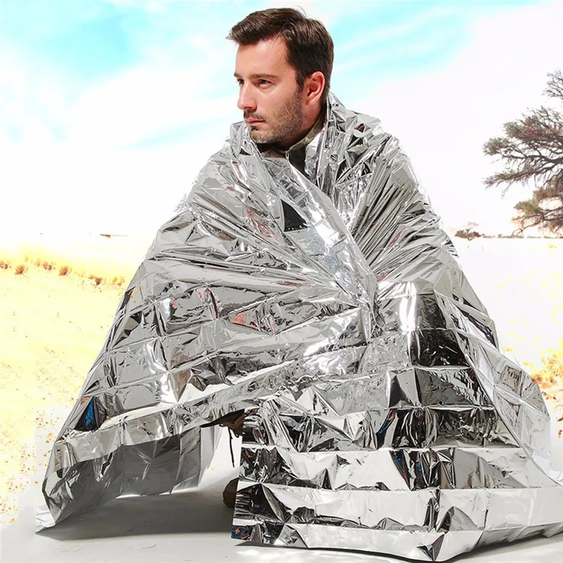 100pcs/pack Waterproof Emergency Survival Foil Thermal First Aid Rescue