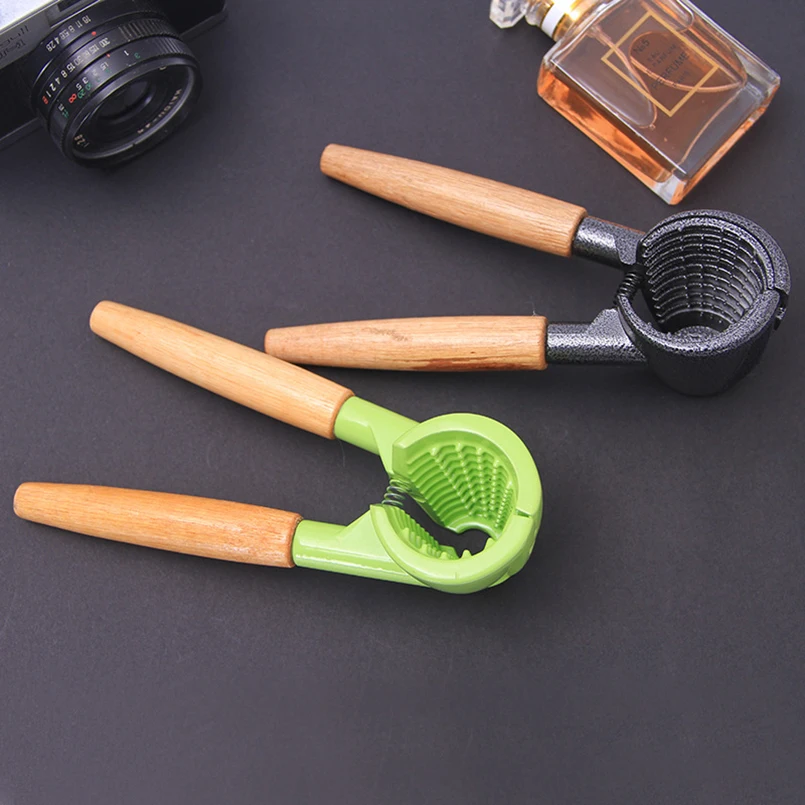 

Aluminium Alloy Funnel Shape Walnut Pecan Hazelnut Hazel Cracker Plier With Wooden Handle Nut Almond Nutcracker Sheller Clip