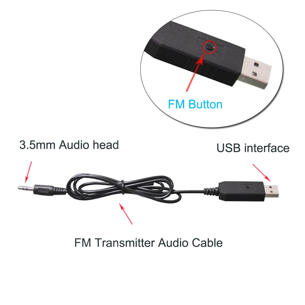 JINSERTA универсальный автомобильный стерео аудио FM передатчик 5В USB 3,5 мм Беспроводной передатчик для ТВ PC DVD