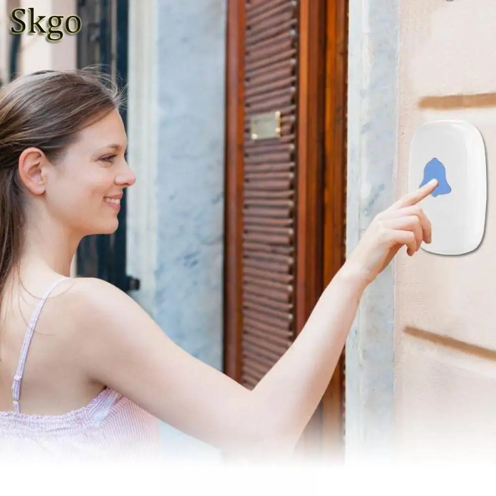 New Songs Optional Waterproof Touch Button Smart Home Welcome Doorbell Alarm Intelligent Wireless Doorbell US Plug New Songs Optional Waterproof Touch Button Smart Home Welcome Doorbell Alarm Intelligent Wireless Doorbell US Plug