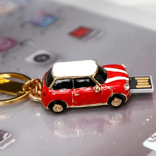

Retail Jewelry Necklace Mini Car USB Flash Drives Thumb Pen Drives Memory Stick 8GB 16GB 32GB 64GB Drive Disk On Key Gift Gifts