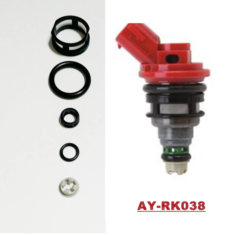 Автозапчасти топливный инжектор ремонтные комплекты для Nissan SR20 oem 16600-53J00 viton уплотнительное кольцо фильтр пинтл колпачок AY-RK038 с 10 комплектами